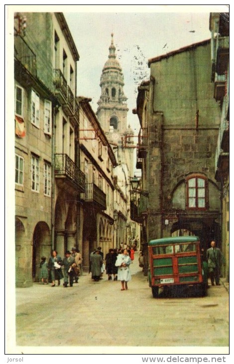POSTAL   6.-  SANTIAGO   -GALICIA  - CALLE DEL VILLAR  ( RUE DU VILLAR - VILLAR'S ROAD ) - Santiago De Compostela