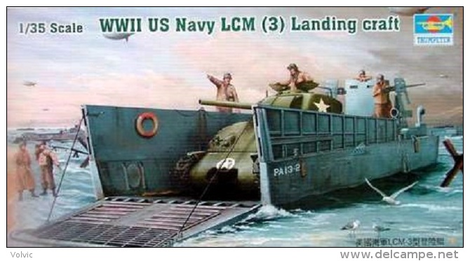 - TRUMPETER - Maquette WWII - US Navy LCM (3) Landing Craft- 1/35°- Réf 347 - Tanks