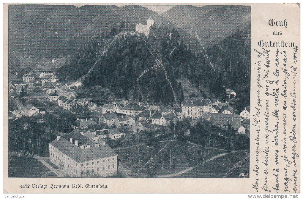 GRUSS AUS GUTENSTEIN (avec PHILATELIE 1899) - Gutenstein