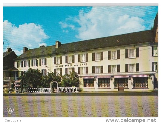 Carte 1970 Grand Hôtel De La Gare à AUMONT AUBRAC - Aumont Aubrac