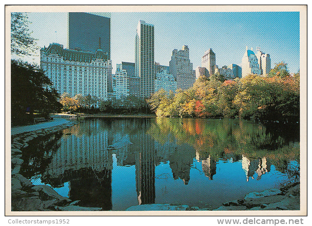 11817- NEW YORK CITY- CENTRAL PARK, LAKE, HOTELS - Central Park