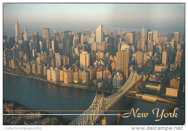 11840- NEW YORK CITY- QUEENSBORO BRIDGE, PANORAMA - Bruggen En Tunnels