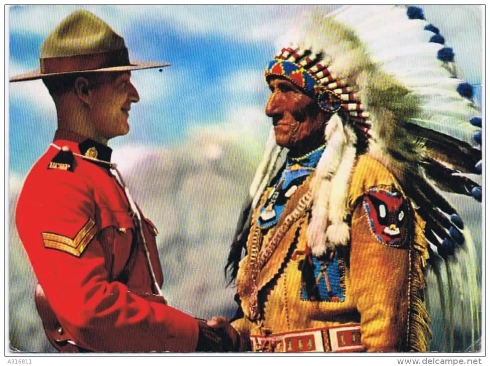 Cpsm MOUNTIE AND INDIAN CHIEF - Nunavut