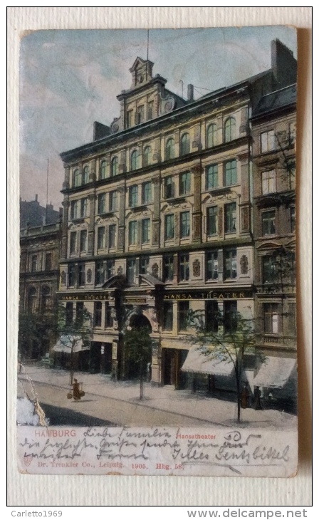 Hamburg Hansatheater Viaggiata Formato Piccolo Anno 1900/10 - Altri & Non Classificati