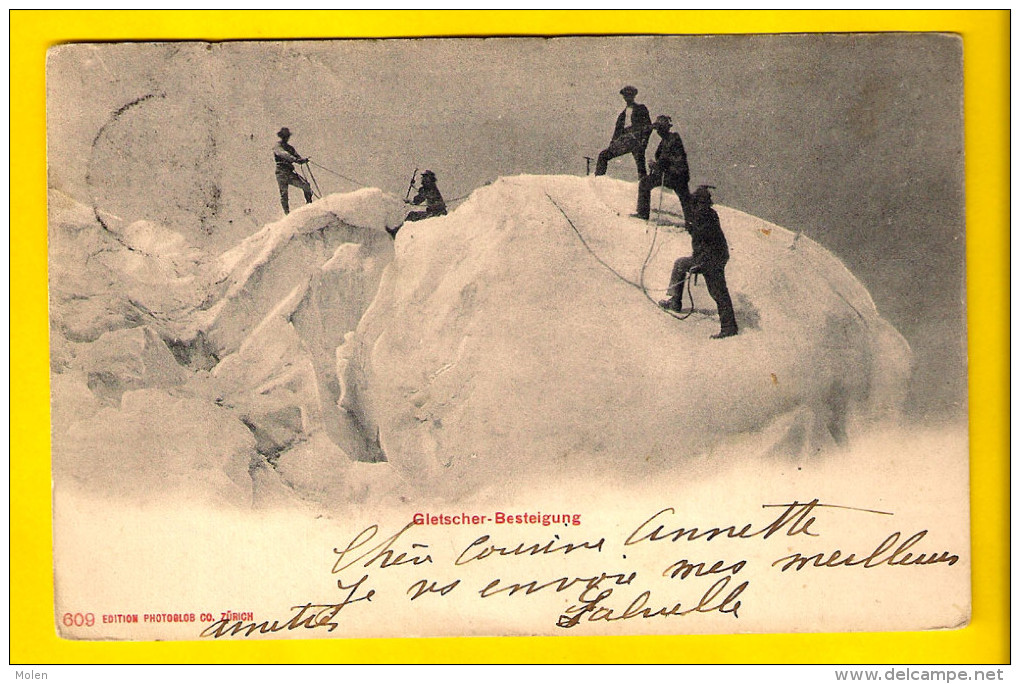 ALPINISME GLETSCHER-BESTEIGUNG WENGERNALP SCHEIDEGG 1903 MOUNTAINEERING ALPINISMO BERGSTEIGEN MONTANISMO SPORT 1881 - Alpinisme