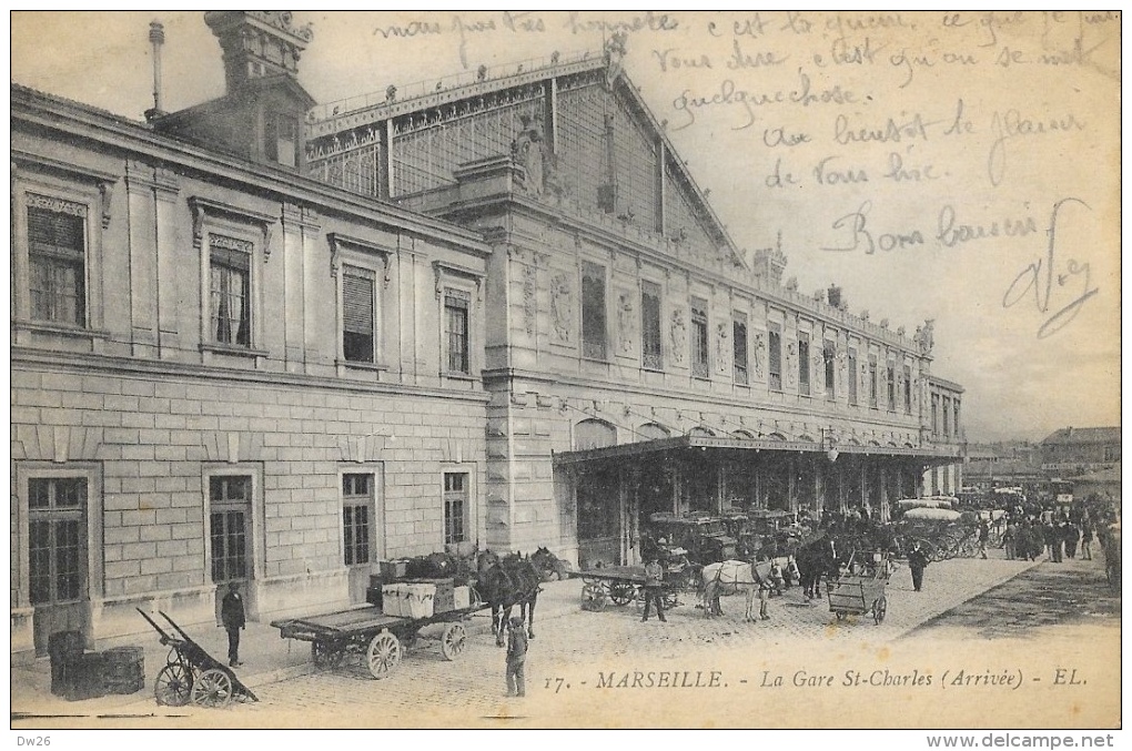 Marseille - La Gare St-Charles - Arrivée - Carte E.L. - Bahnhof, Belle De Mai, Plombières