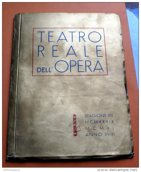 ITALIA - PROGRAMMA TEATRO DELL´OPERA DI ROMA 1934 - Documents Historiques