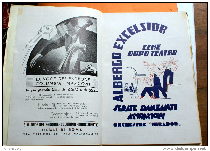 ITALIA - PROGRAMMA TEATRO DELL´OPERA DI ROMA 1934 - Documents Historiques