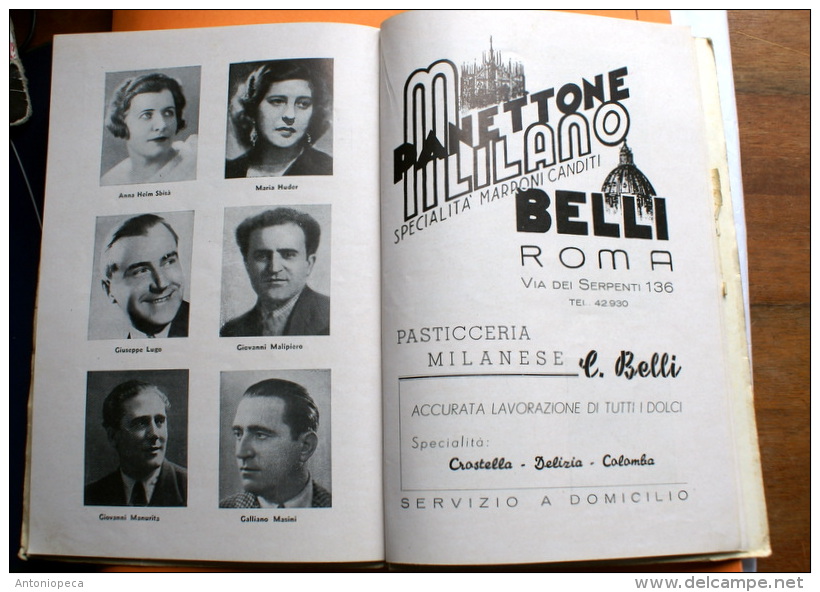 ITALIA - PROGRAMMA TEATRO DELL´OPERA DI ROMA 1934