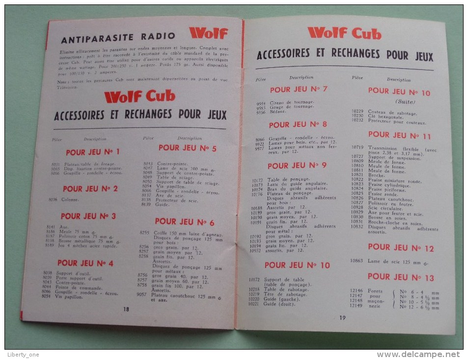 WOLF CUB Outillage Electrique Maximum de Plaisir et Profit - Anno ? ( 20 Pag. / voir photo pour detail )!