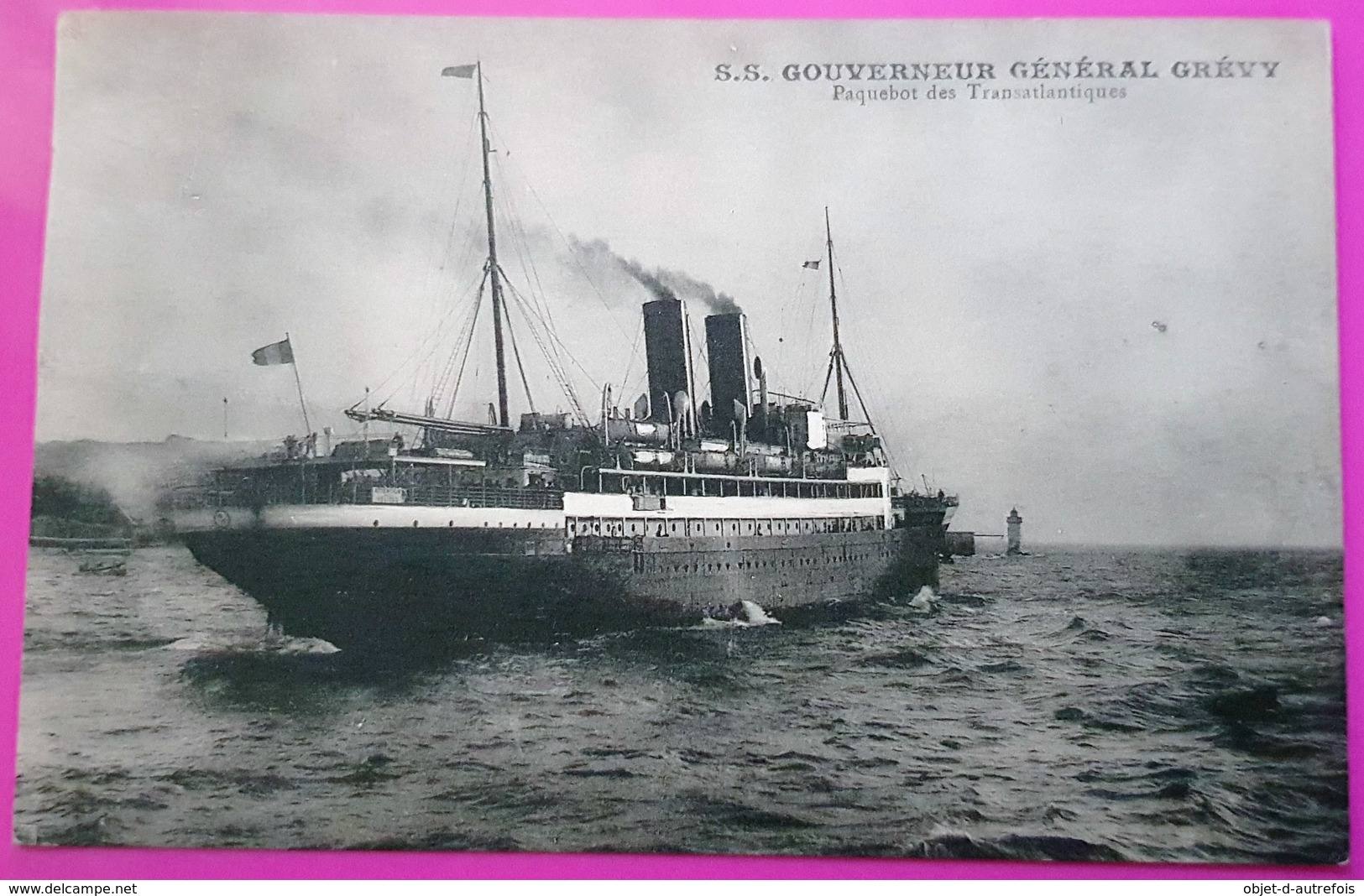 Cpa Paquebot Des Transatlantiques Gouverneur Général Grévy Carte Postale Bateau Boat - Dampfer