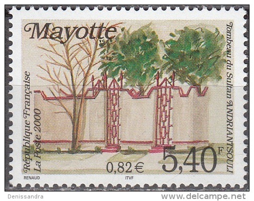 Mayotte 2000 Yvert 87 Neuf ** Cote (2015) 3.20 Euro Tombeau Du Sultan Andriantsouli - Unused Stamps