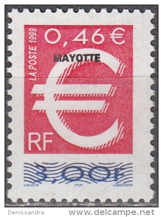 Mayotte 1999 Yvert 77 Neuf ** Cote (2015) 2.00 Euro Le Timbre Euro - Neufs