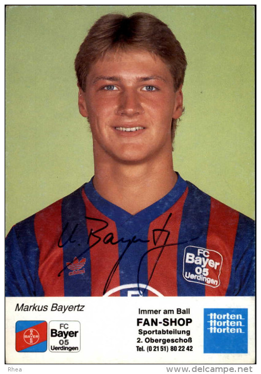 FOOTBALL - BAYERTZ - Bayer Uerdingen - Autographe - Football