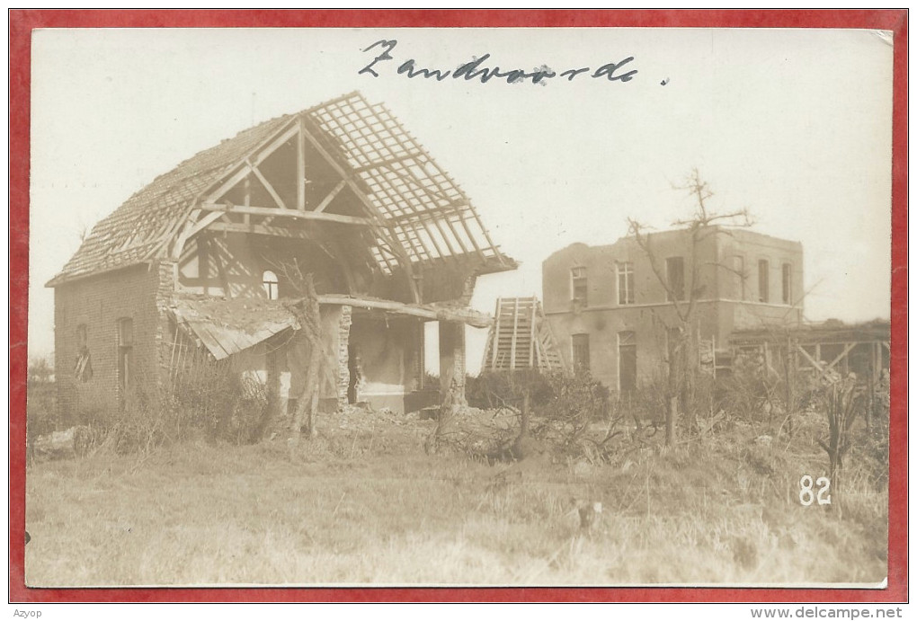 Belgique - ZANDVOORDE - Carte Photo - Fotokaart - Ruines - Guerre 14/18 - Zonnebeke