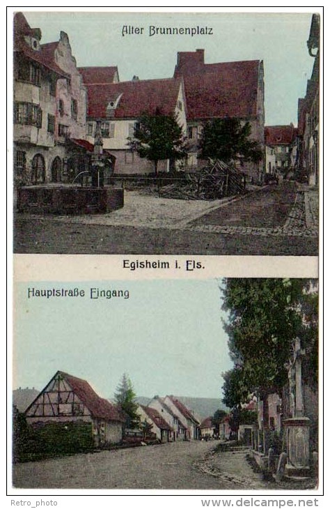 Egisheim I. Els. - Alter Brunnenplatz / HaupstraBe Eingang - Autres & Non Classés