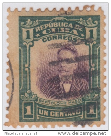 1910-31. CUBA. REPUBLICA. Ed.181. USED. 1c. BARTOLOME MASO. CENTRO DESPLAZADO. DISPLACED CENTER. - Nuovi