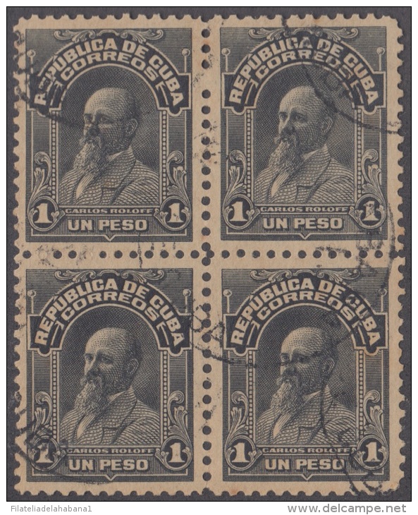 1911-22. CUBA. REPUBLICA. TELEGRAFOS. Ed.194. USED.1$. CARLOS ROLOFF MAIALOVSKI. BLOCK 4. - Ongebruikt