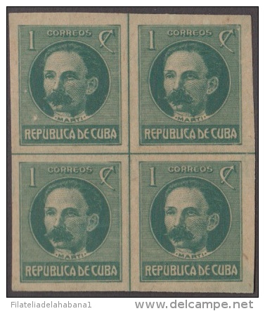 1917.115 CUBA. 1917. Ed.214AsCH. PATRIOTAS. 1926. 1c. JOSE MARTI. CENTRO DE HOJA. SIN GOMA. CENTER OF SHEET. - Neufs