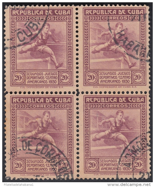 1930.3 CUBA. 1930. Ed.243. 20c. USED. JUEGOS DEPORTIVOS CENTROAMERICANOS. CENTROAMERICAN GAMES. BLOCK 4 - Unused Stamps