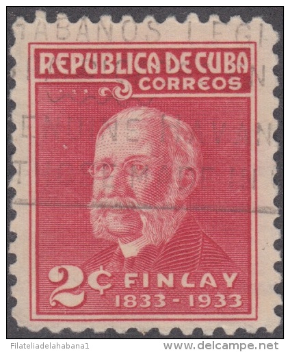 1934.101 CUBA. 1934. Ed.274. 2c. USED. CARLOS J. FINLAY. ERROR CORREOSI POR CORREOS. MEDICINA. MEDICINE. - Neufs