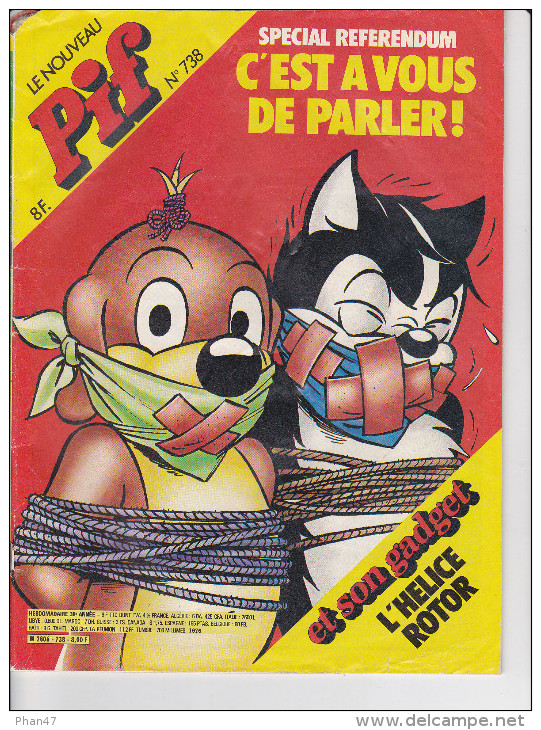 NOUVEAU PIF, N° 738 (mai 1983),  Editions Vaillant, Sans Gadget - Pif Gadget