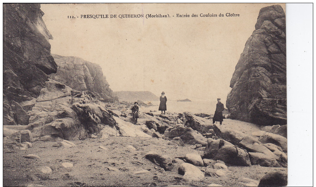 PRESQU'ILE  DE  QUIBERON - Entrée Des Couloirs Du Cloître  (G3f-347) Au Dos Tampon D'un Vaguemestre - Détachement - Quiberon