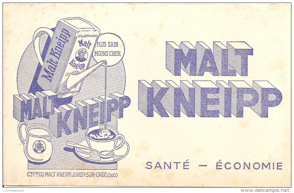 Buvard Malt KNEIPP  Plus Sain, Moins Cher Santé Economie - Kaffee & Tee