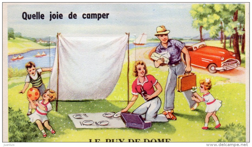 Carte à Système QUELLE JOIE DE CAMPER LE PUY DE DOME - Autres & Non Classés