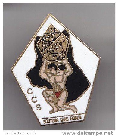 Pin´s 132 CCS Soutenir Sans Faille Chien Ecole Militaire Canine 132e Bataillon Cynophile De L´armée De Terre  Réf 5959 - Militari