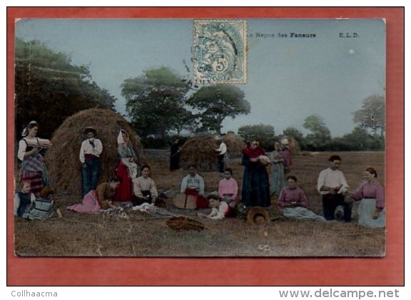 Régionalisme - Normandie ?   - Folklore,costume,vie à La Campagne- Série E. L. D. " Le Repos Des Faneurs" - Costumi