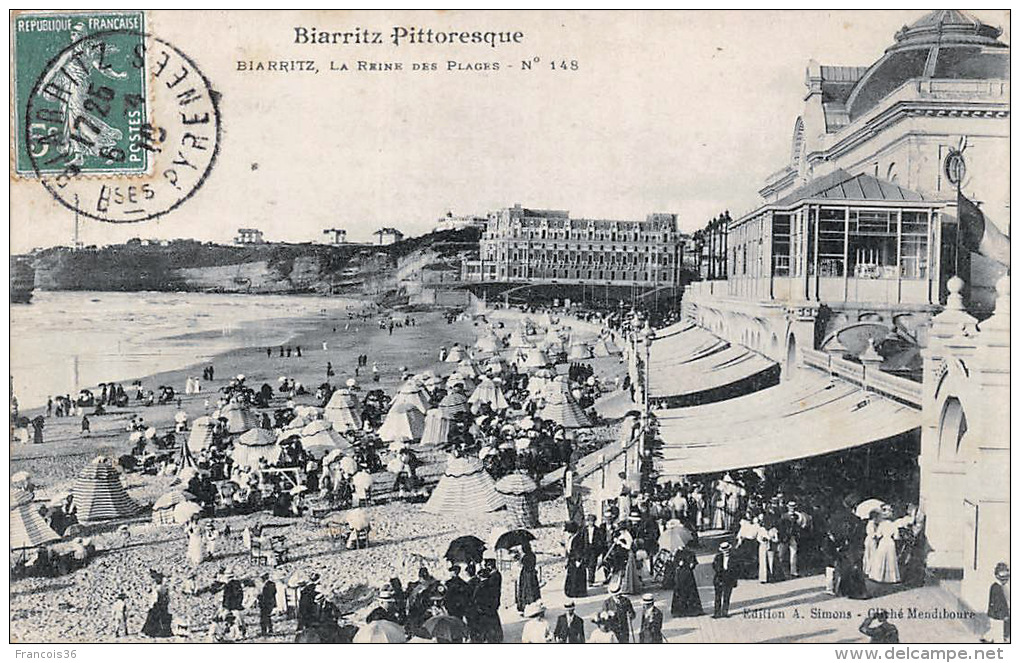 Lot sympa de 83 CPA de Biarritz 100% SCANNEES Plage Port Casino Rues etc.