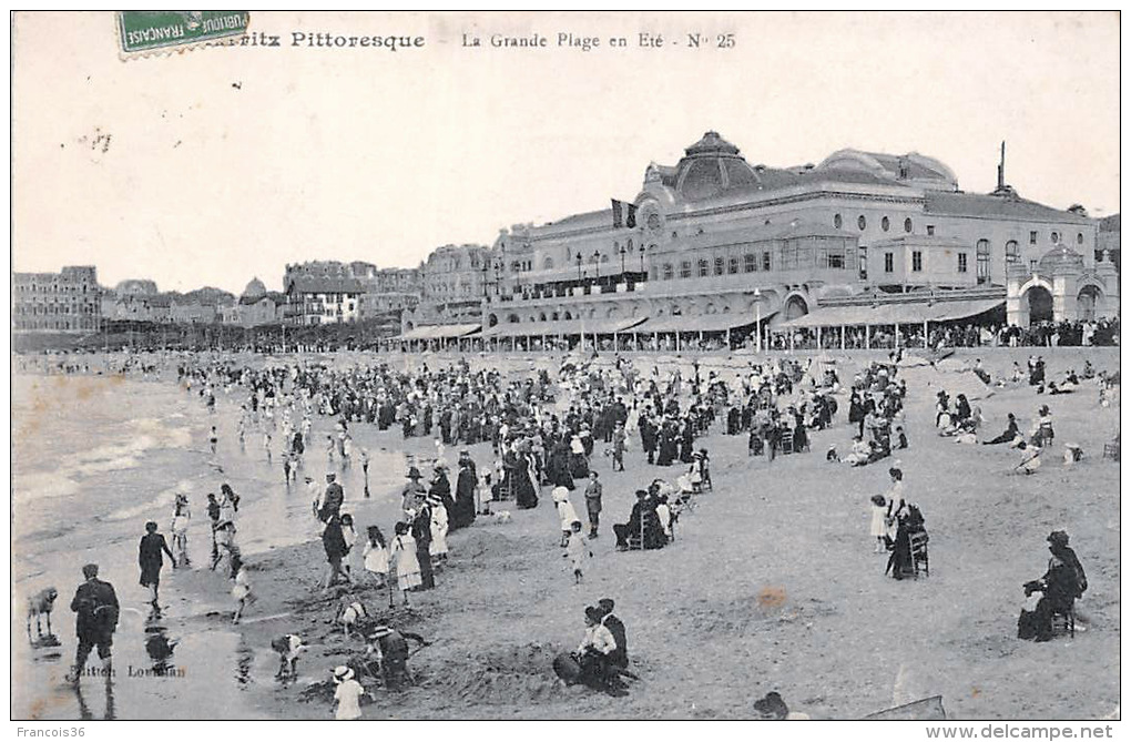 Lot sympa de 83 CPA de Biarritz 100% SCANNEES Plage Port Casino Rues etc.