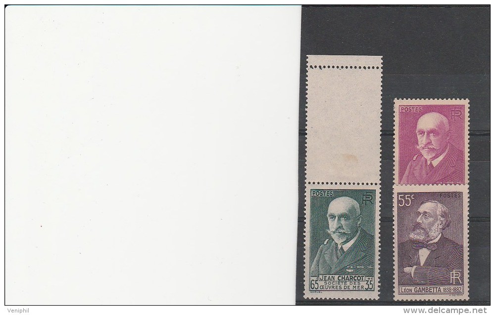 TIMBRES N° 377 A - 377- 378 NEUF XX COTE : 36,85 € - Unused Stamps