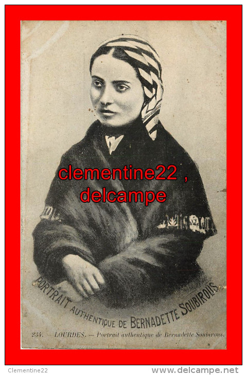 Portrait De Bernadette Soubirous    ( Scan Recto Et Verso ) - Vergine Maria E Madonne