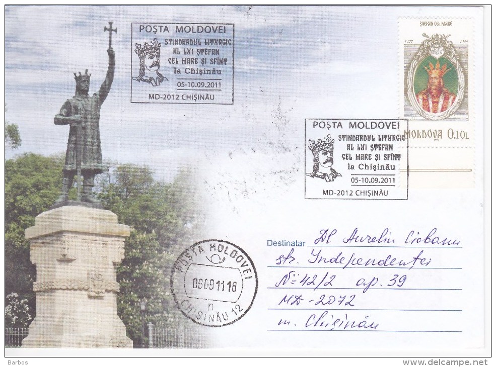 MOLDOVA ; MOLDAVIE ; MOLDAWIEN ; MOLDAU , 2011 ; The Ruler Stephen The Great ; Special Cancell. - Moldova