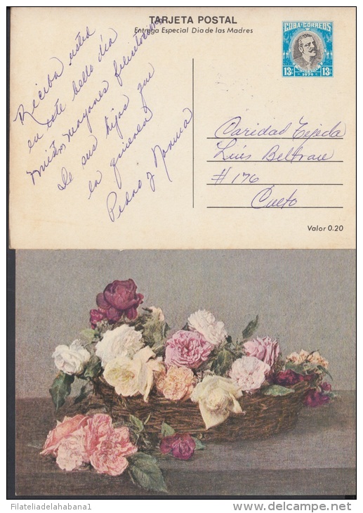 1979-EP-18 CUBA 1979. Ed.123e. MOTHER DAY SPECIAL DELIVERY. IMPRESO UJC. POSTAL STATIONERY. ROSAS. ROSE. FLOWERS. FLORES - Briefe U. Dokumente