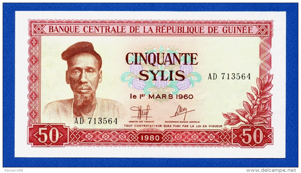 Guinea 50 Sylis 1980 P25a UNC- - Guinée