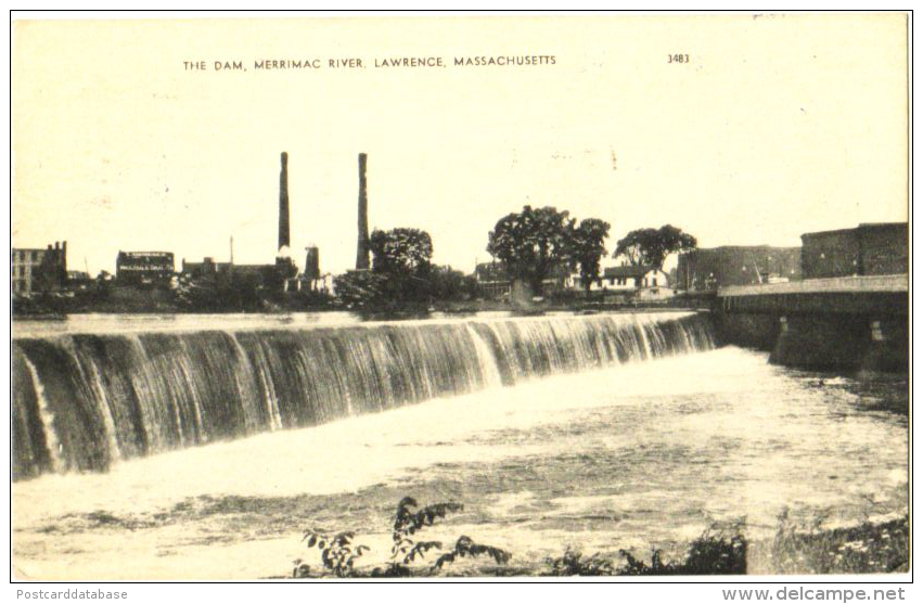 The Dam, Merrimac River, Lawrence, Massachusetts - Lawrence