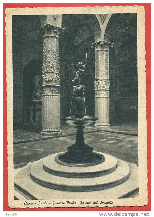 CARTOLINA VG ITALIA - FIRENZE - Cortile Di Palazzo Vecchio - Fontana Del Verrocchio - 10 X 15 - ANN. 1956 - Firenze