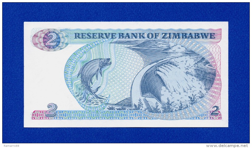 Zimbabwe 2 $ Dollars 1983 P1b Harare UNC- - Zimbabwe