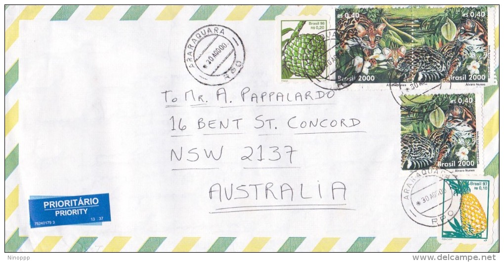 Brasil 2000 Air Mail  Cover Sent To Australia - Airmail