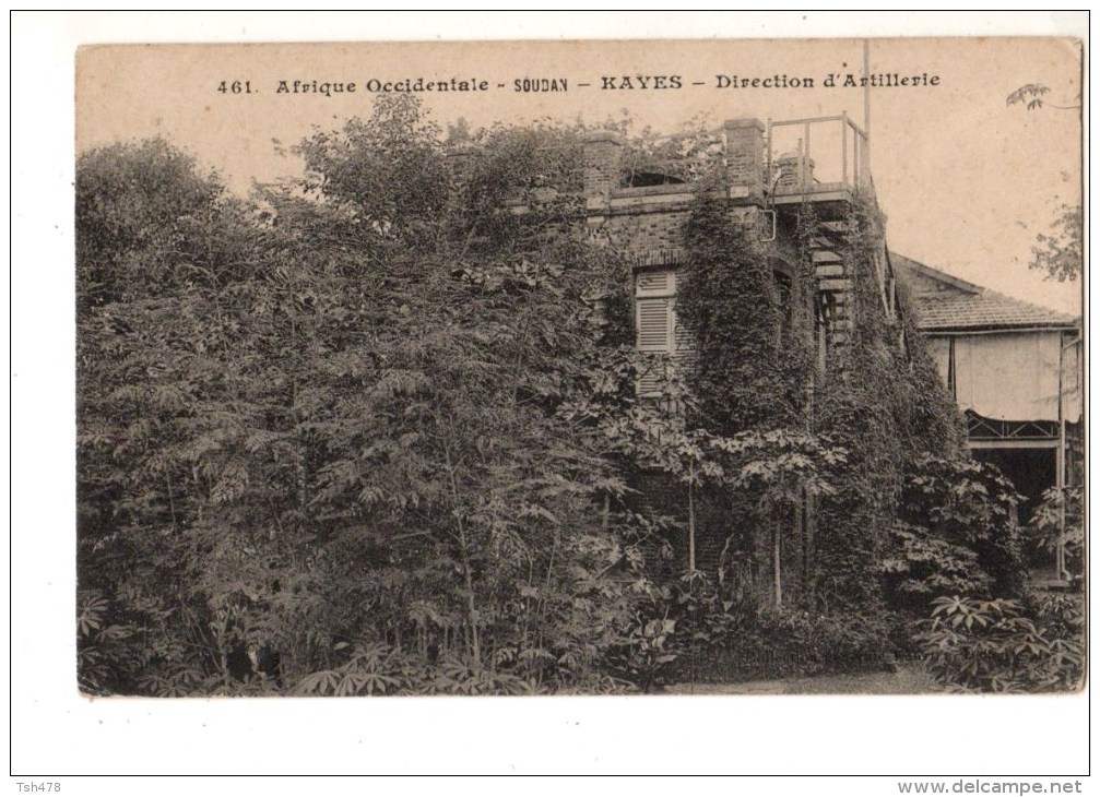 C P A--AFRIQUE--SOUDAN--KAYES --direction D'artillerie--voir 2 Scans - Soudan