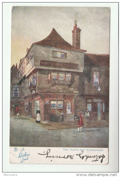 1903 GB Stamps  COVER Postcard (Canterbury The Little Inn, ' Dickens Land', By Tuck )  Evii E7 Charles Dickens - Covers & Documents