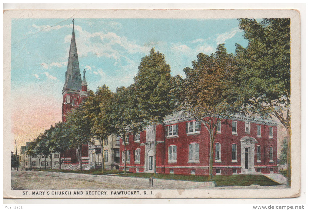 Nr. 3632,  St. Mary`s Church And Rectory, Pawtucket - Pawtucket