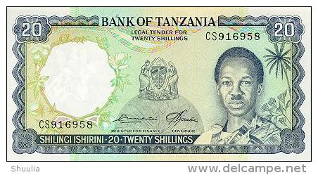 Tanzania 20 Shillings 1966 Pick 3e UNC - Tanzania