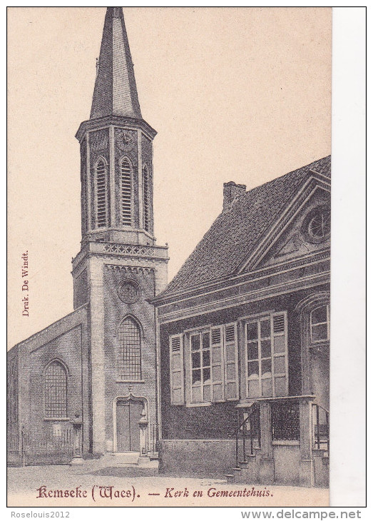 KEMSEKE - WAAS : Kerk En Gemeentehuis - Stekene