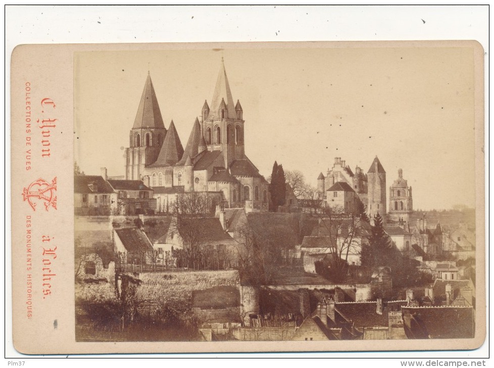 LOCHES - Indre Et Loire - L'ensemble Du Chateau - Photo Yvon, Format Cabinet - Anciennes (Av. 1900)