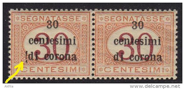 1225(3). Italy, Croatia, 1919, Occupation Of Dalmatia, Error - Line In Overprint, MNH (**) - Dalmatia