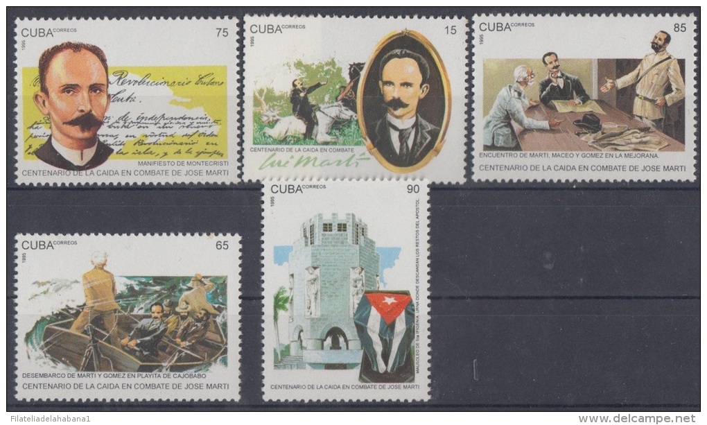 1995.36- * CUBA 1995. MNH. CENTENARIO DE LA MUERTE DE JOSE MARTI. INDEPENDENCE WAR. - Unused Stamps